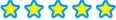 Rating star with yellow color and blue outline